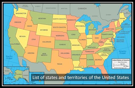 List of states and territories of the United States.